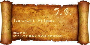 Tarczali Vilmos névjegykártya